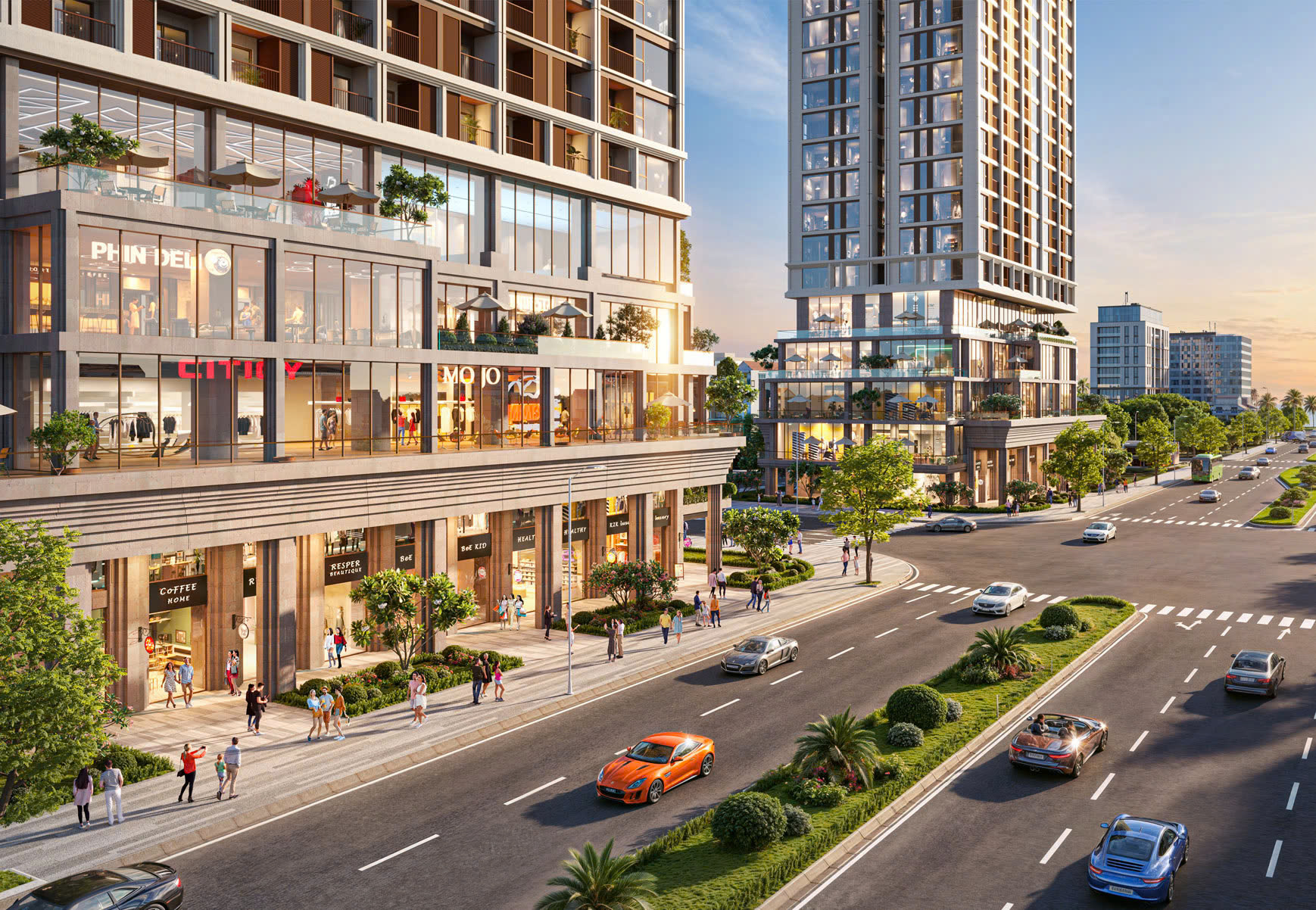 Khối đế thương mại dịch vụ sầm uất
